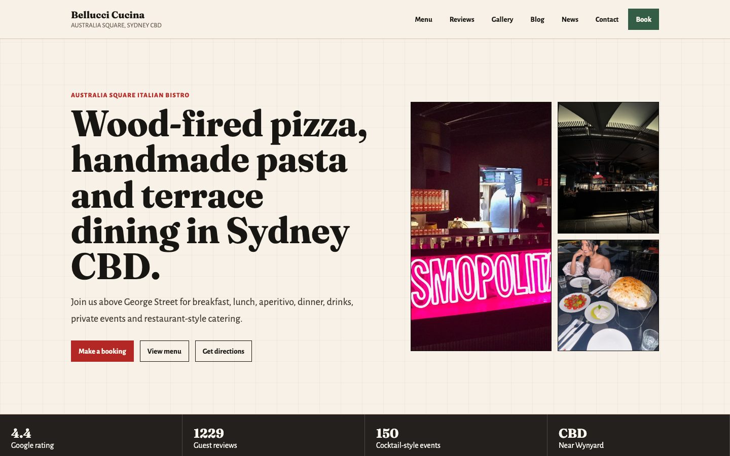 Bellucci Cucina website preview