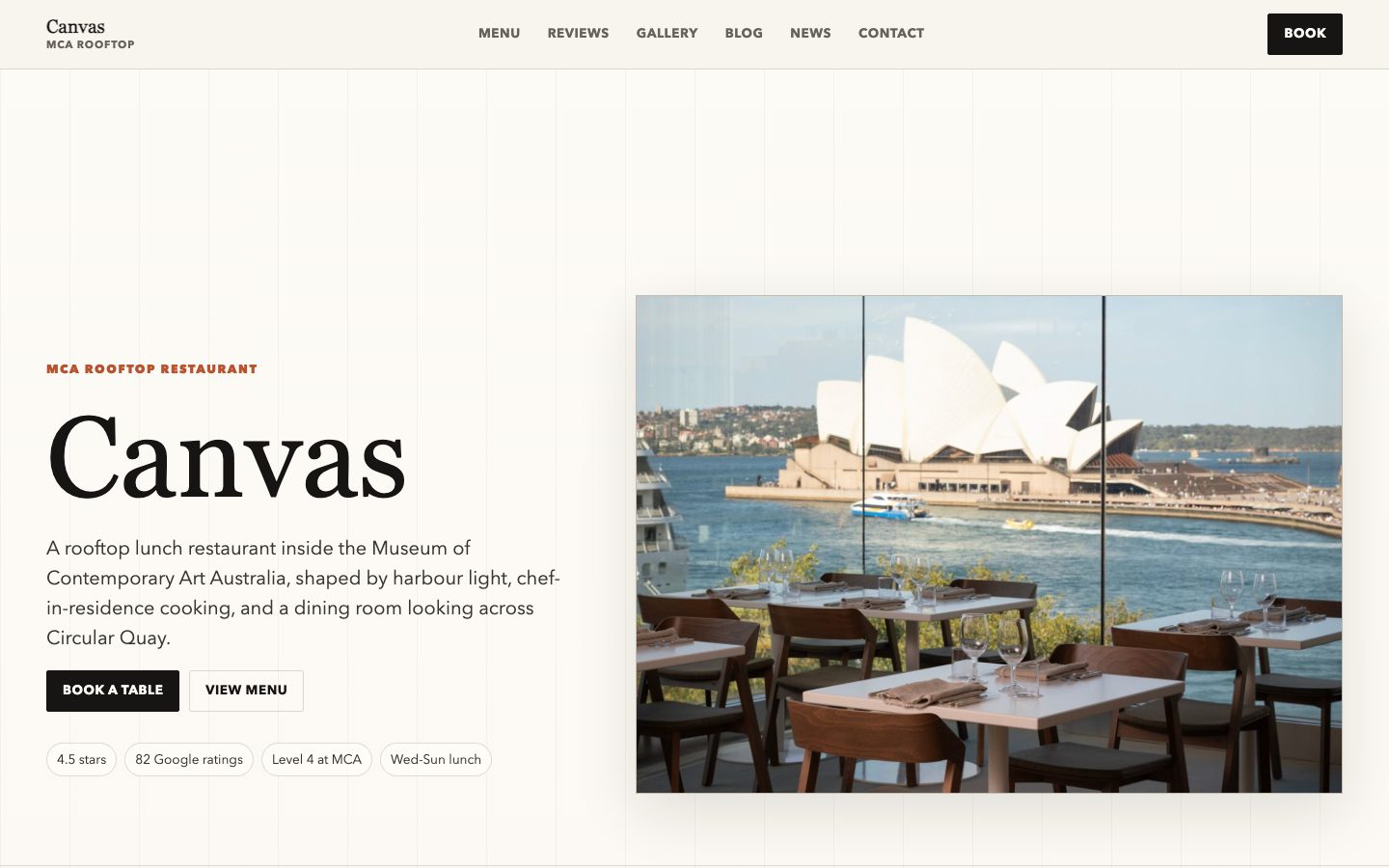 Canvas website preview