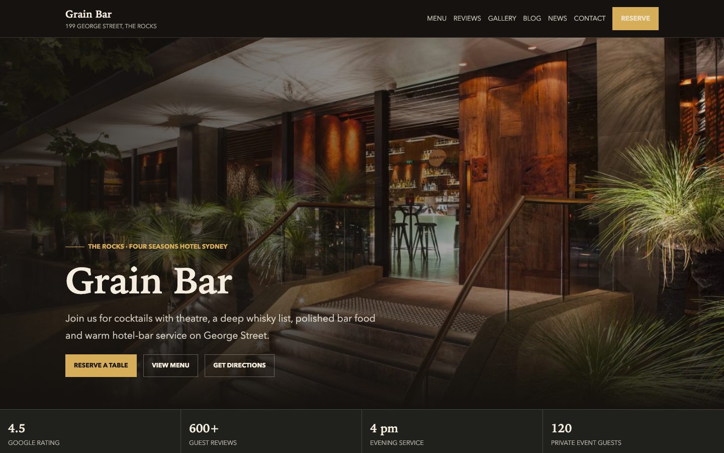 Grain Bar website preview