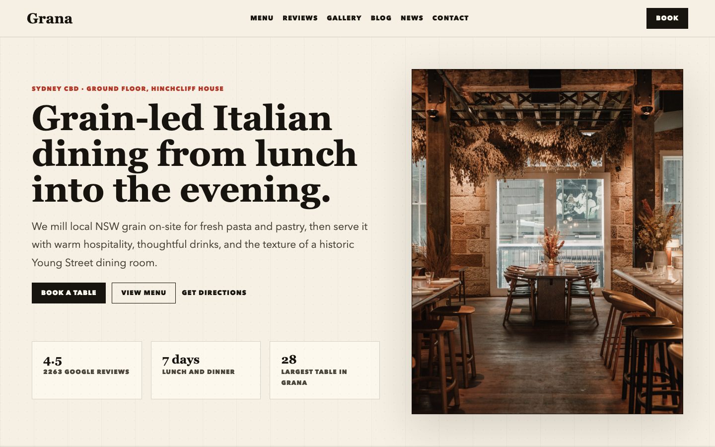 Grana website preview