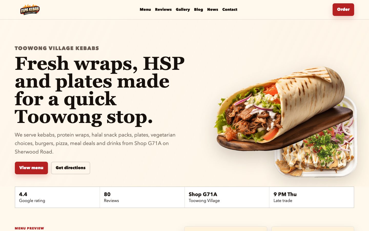 Ispa Kebabs website preview