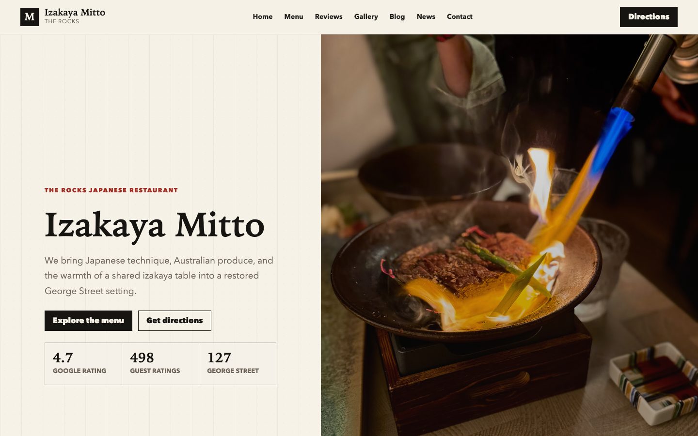 Izakaya Mitto website preview