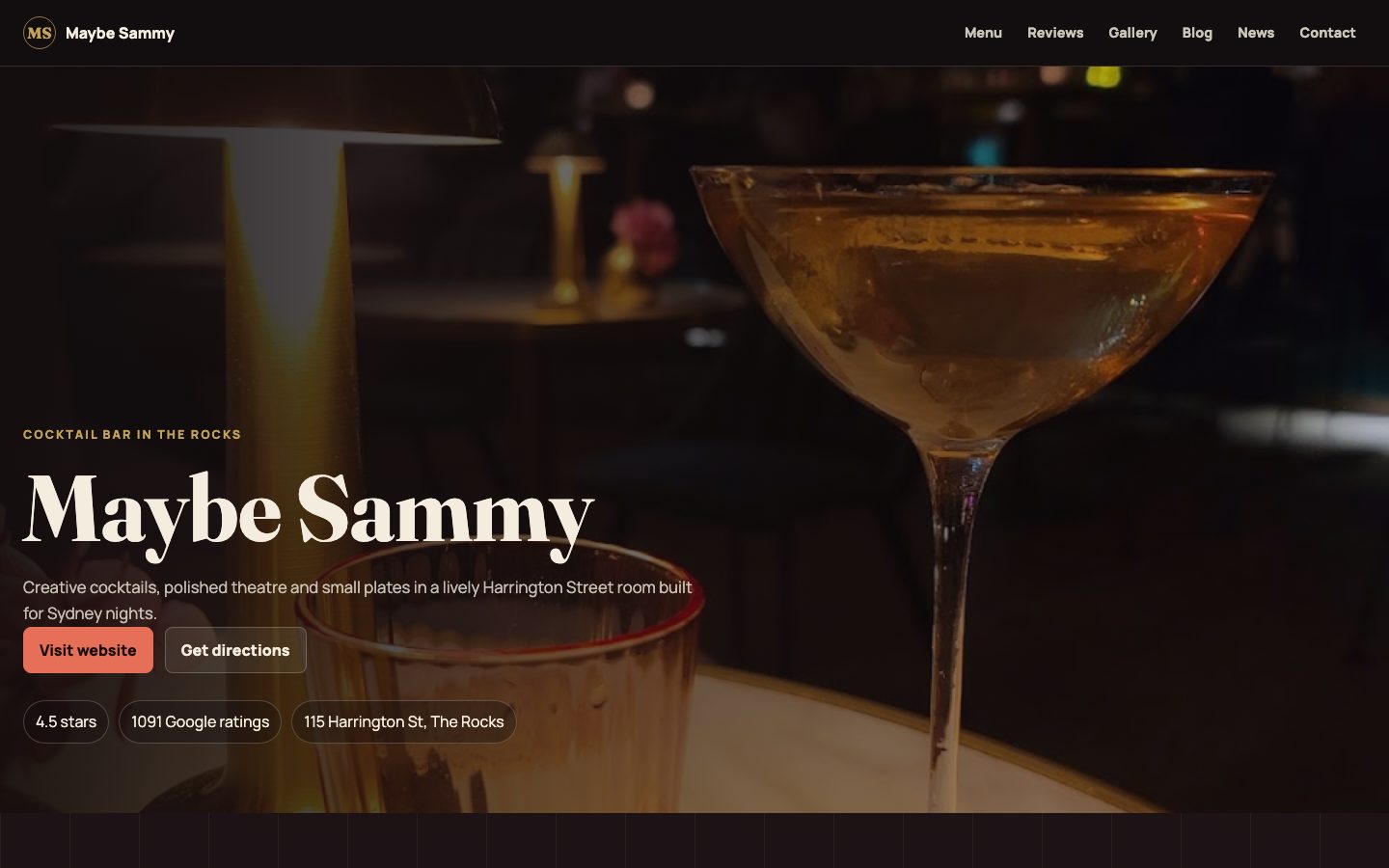 Maybe Sammy website preview