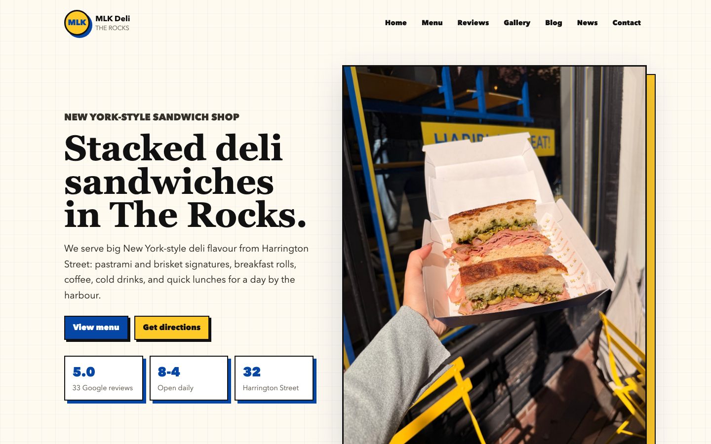MLK DELI - RITZY ROCKS website preview