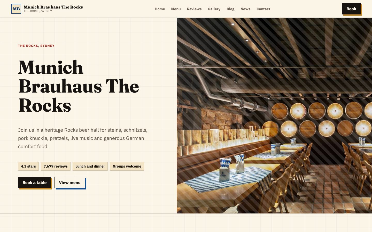 Munich Brauhaus Sydney website preview