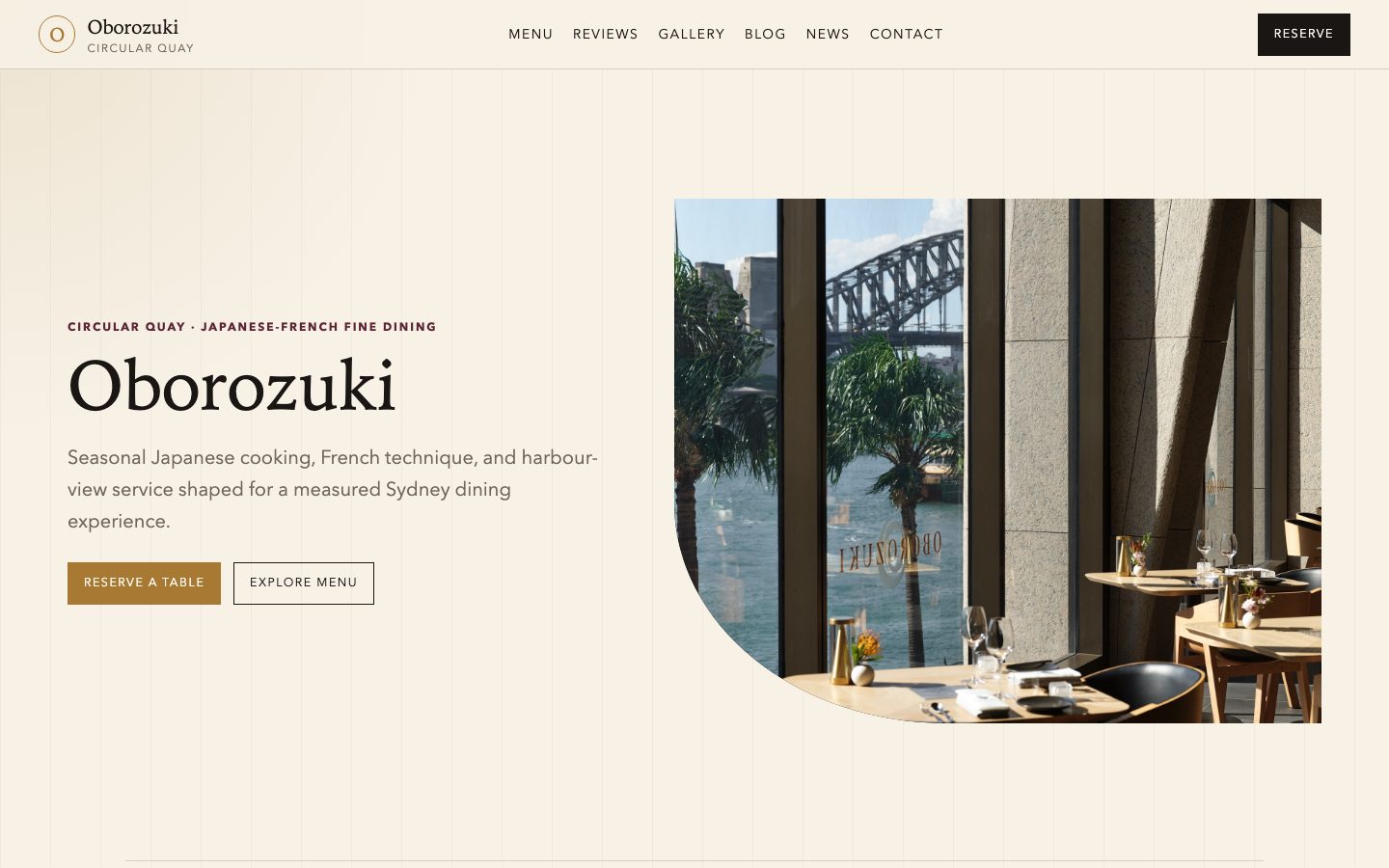 Oborozuki website preview