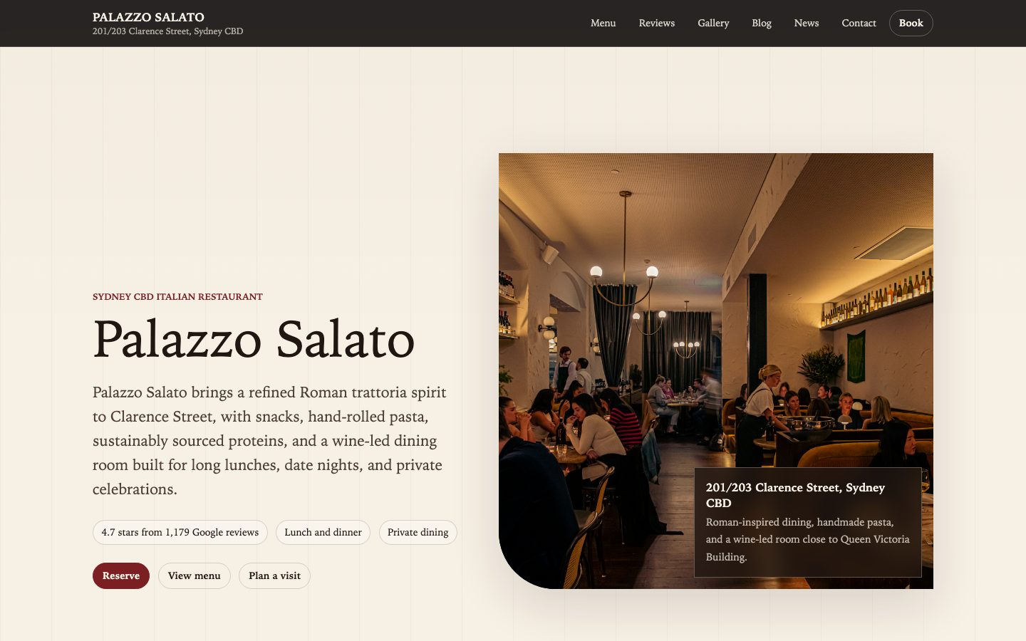 Palazzo Salato website preview