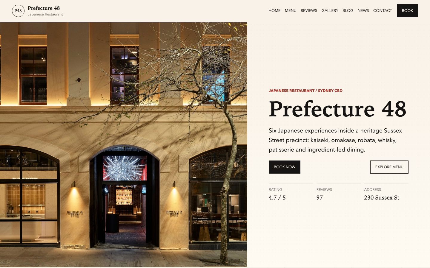 Prefecture 48 website preview
