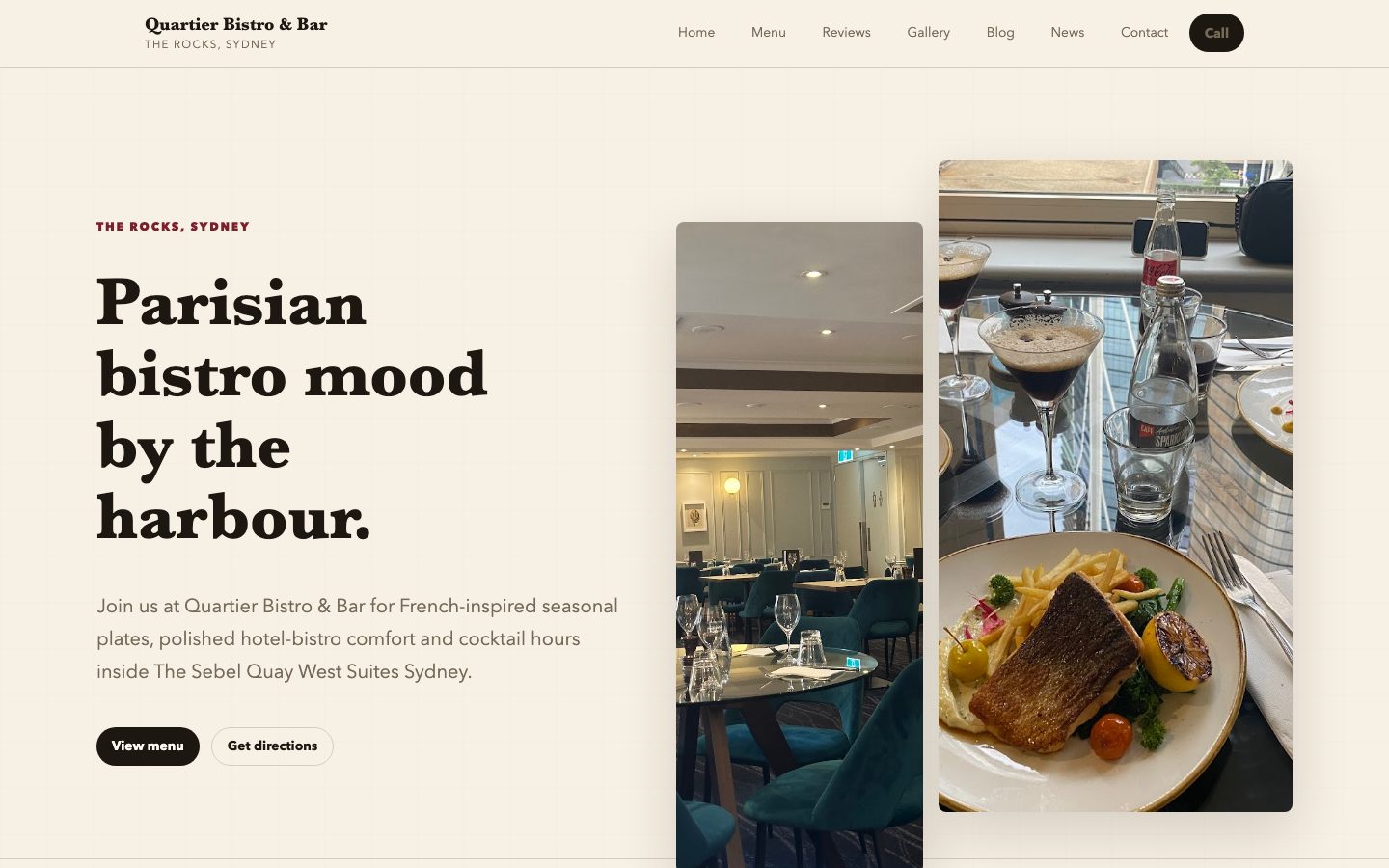 Quartier Sydney website preview