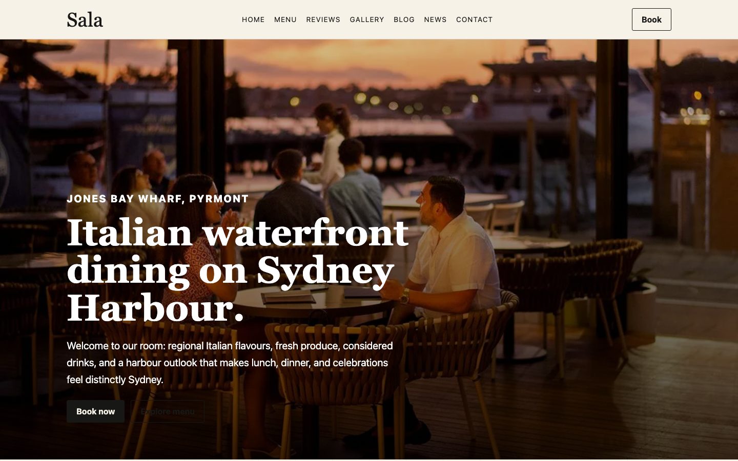Sala website preview