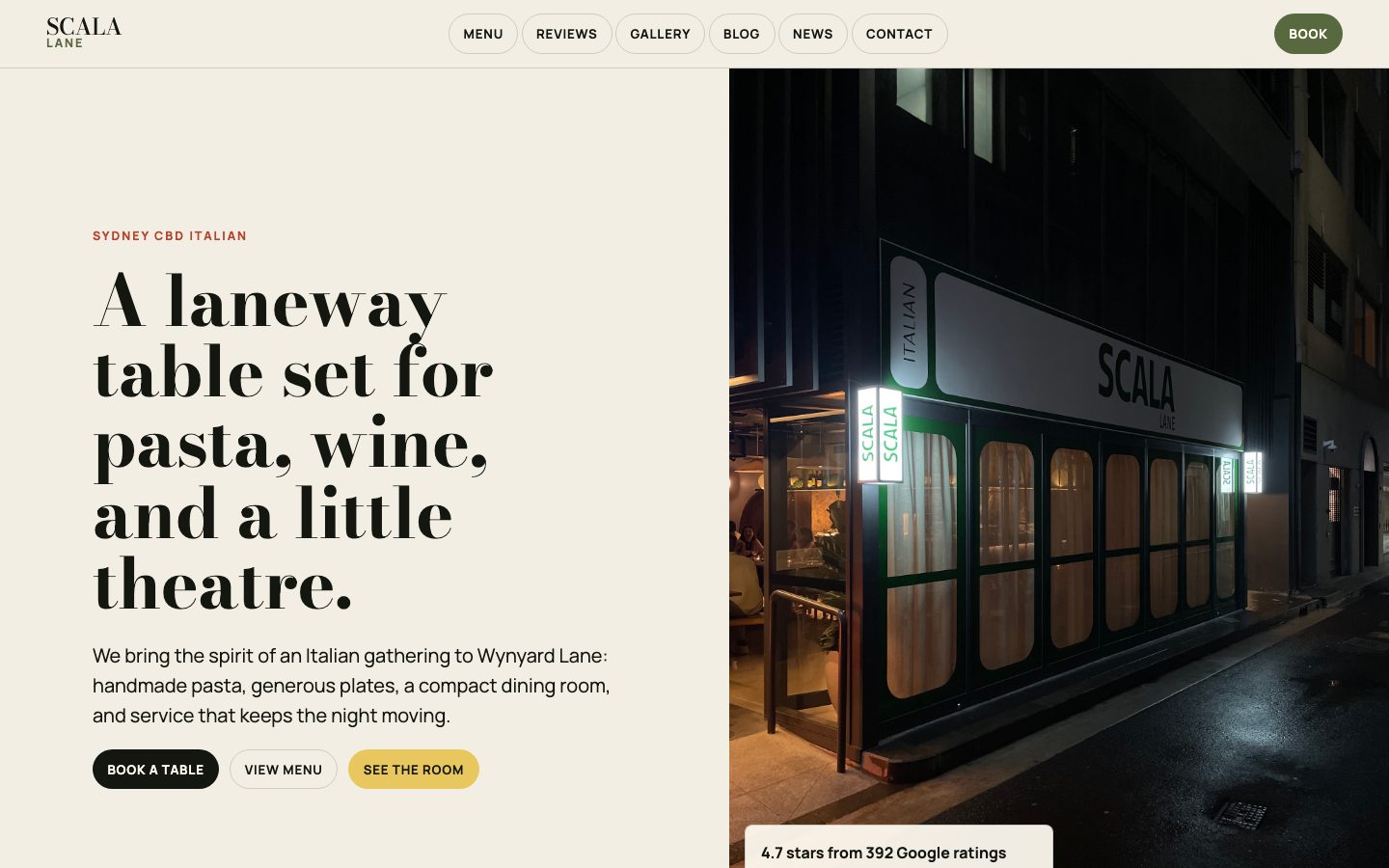 Scala Lane website preview