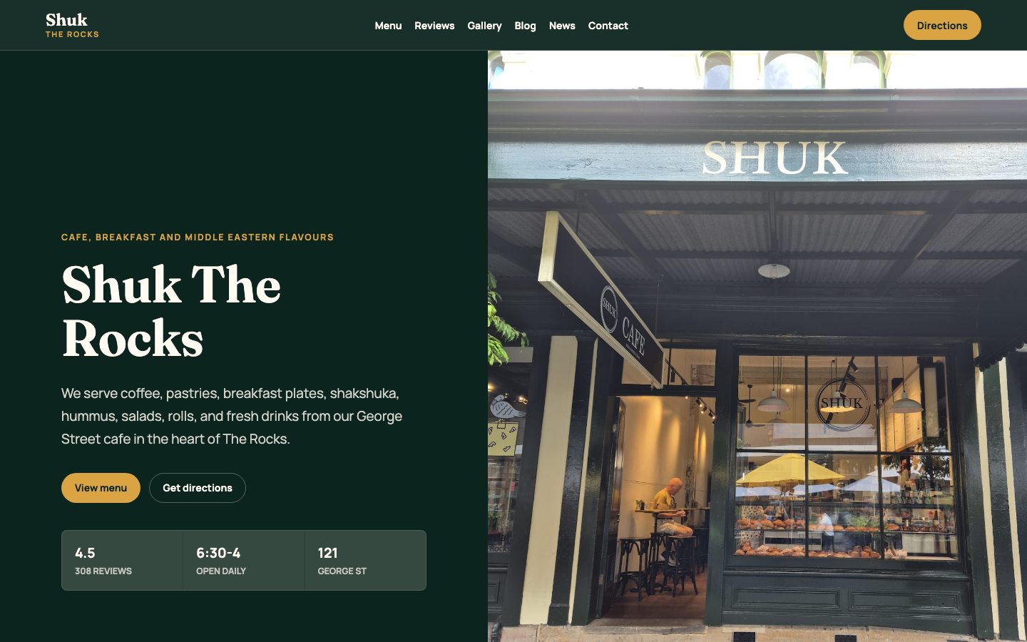 Shuk The Rocks website preview