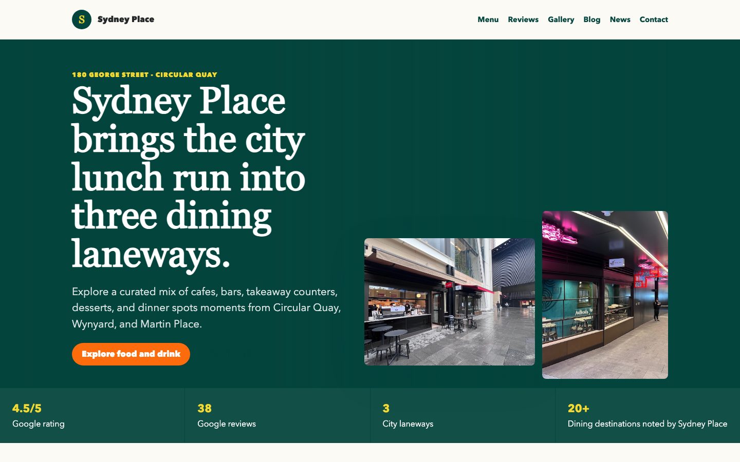 Sydney Place website preview