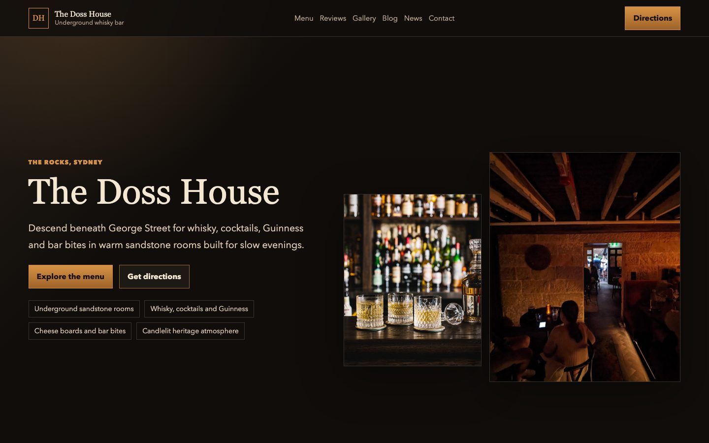 The Doss House website preview