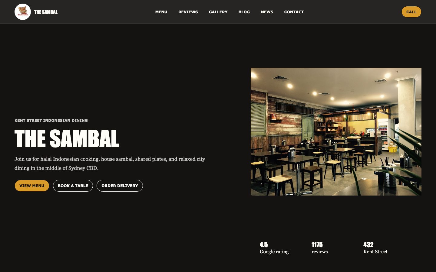 The Sambal website preview