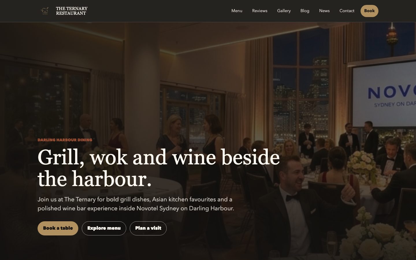THE TERNARY RESTAURANT website preview