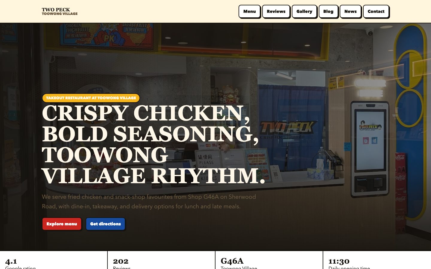 Two Peck Toowong website preview