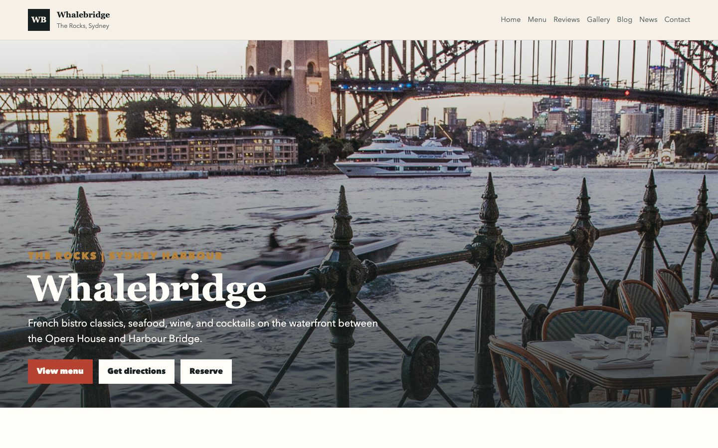 Whalebridge website preview